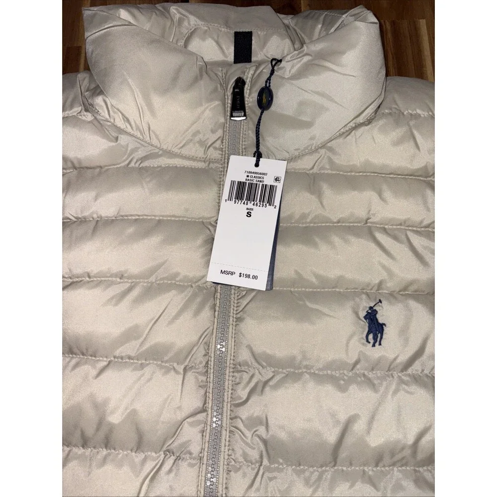 Polo Ralph Lauren Classic Puffer Vest Basic Sand Size Small NWT $198 - Picture 4 of 12